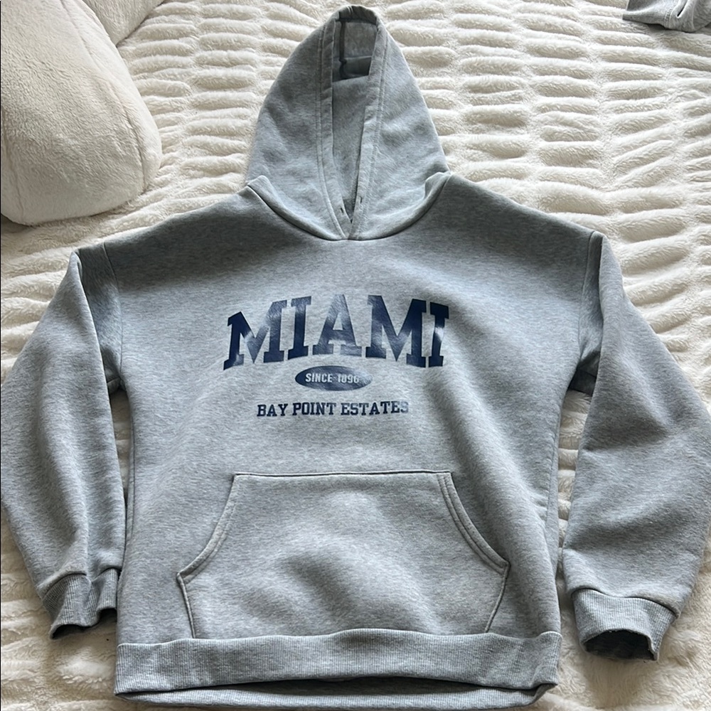 SHEIN Gray Miami Hoodie